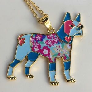 Boxer 🐶 bulldog 🐶 Pit bull wearing flowery shirt